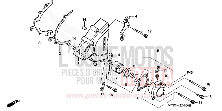 PANNEAU CARTER-MOTEUR G. de VTR1000 SP-2 GRAPHITE BLACK (NHB01) 2006
